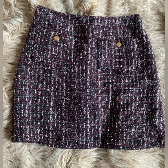 Like new Loft tweed purple mini skirt