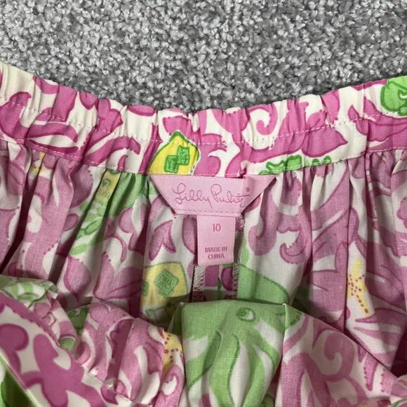 Lilly Pulitzer Skirt Womens Size 10 Pleated Dahlia Poplin Preppy Pink NWT