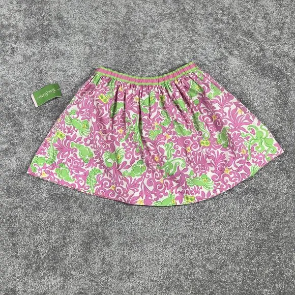 Lilly Pulitzer Skirt Womens Size 10 Pleated Dahlia Poplin Preppy Pink NWT