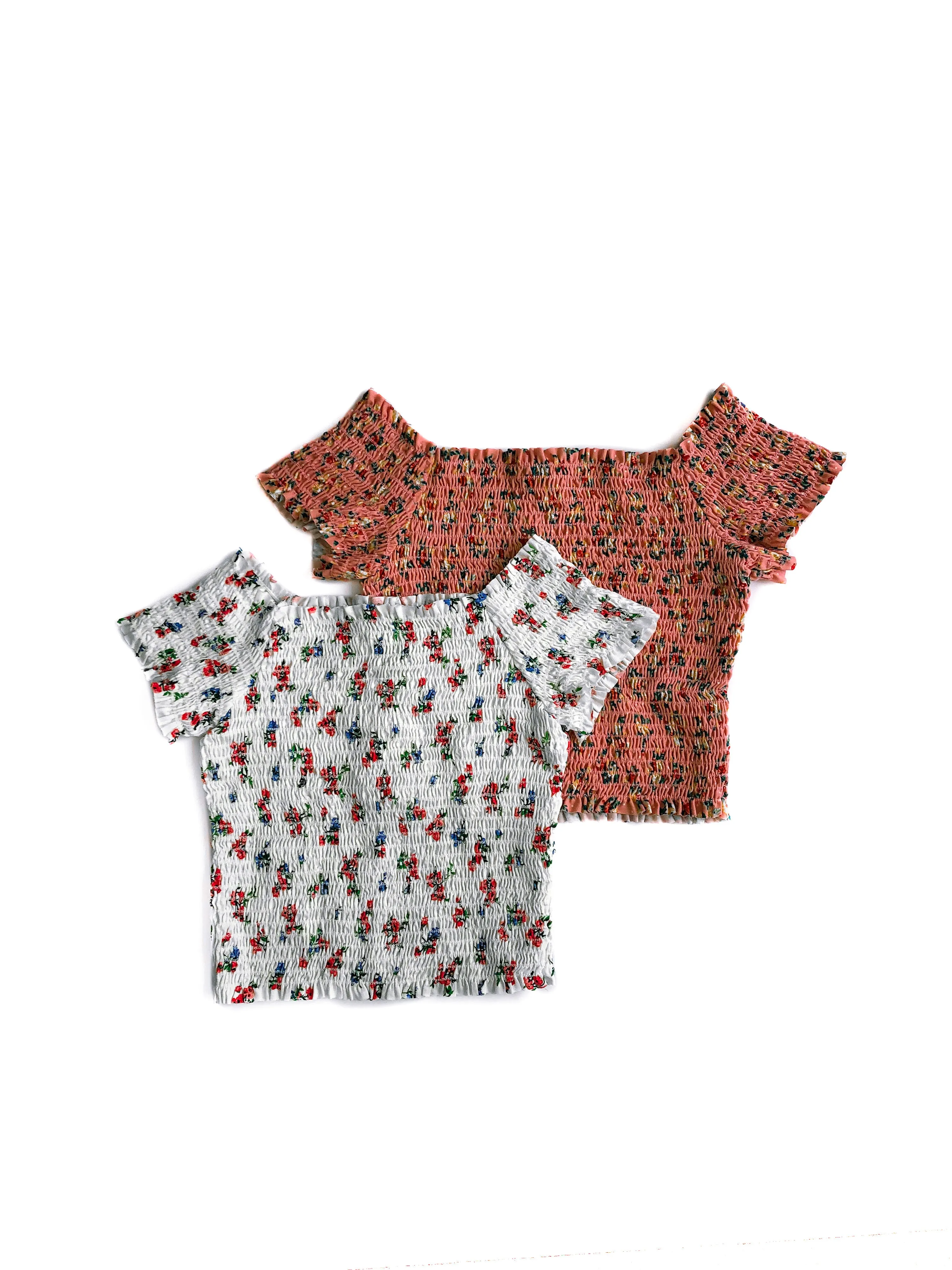 Lily Off-Shoulder Crop Top - Pink