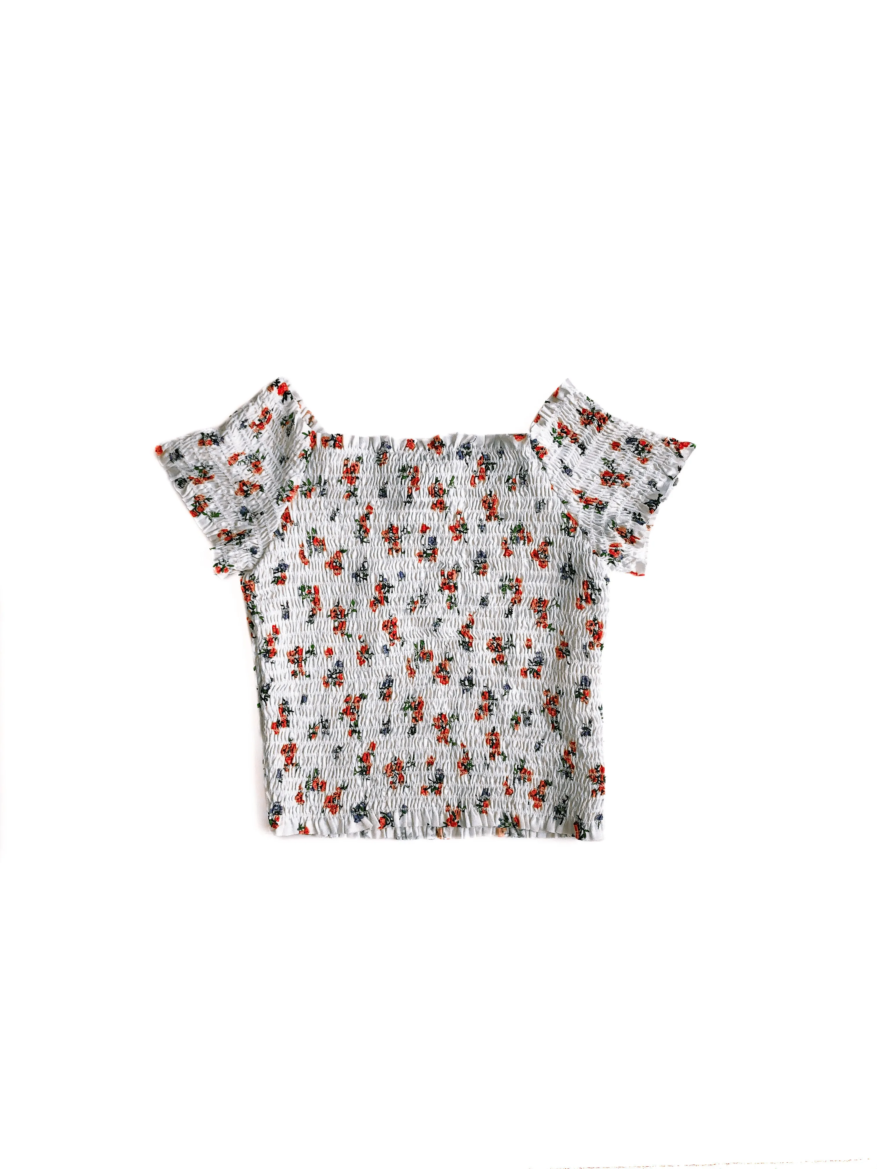 Lily Off-Shoulder Crop Top - White