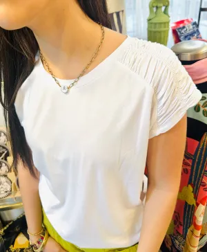 Liverpool Smocked Shoulder Tee