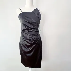 London Style Nights Y2K Sleeveless Satin Ruched Dress Size 6 NWT Cocktail Baddie