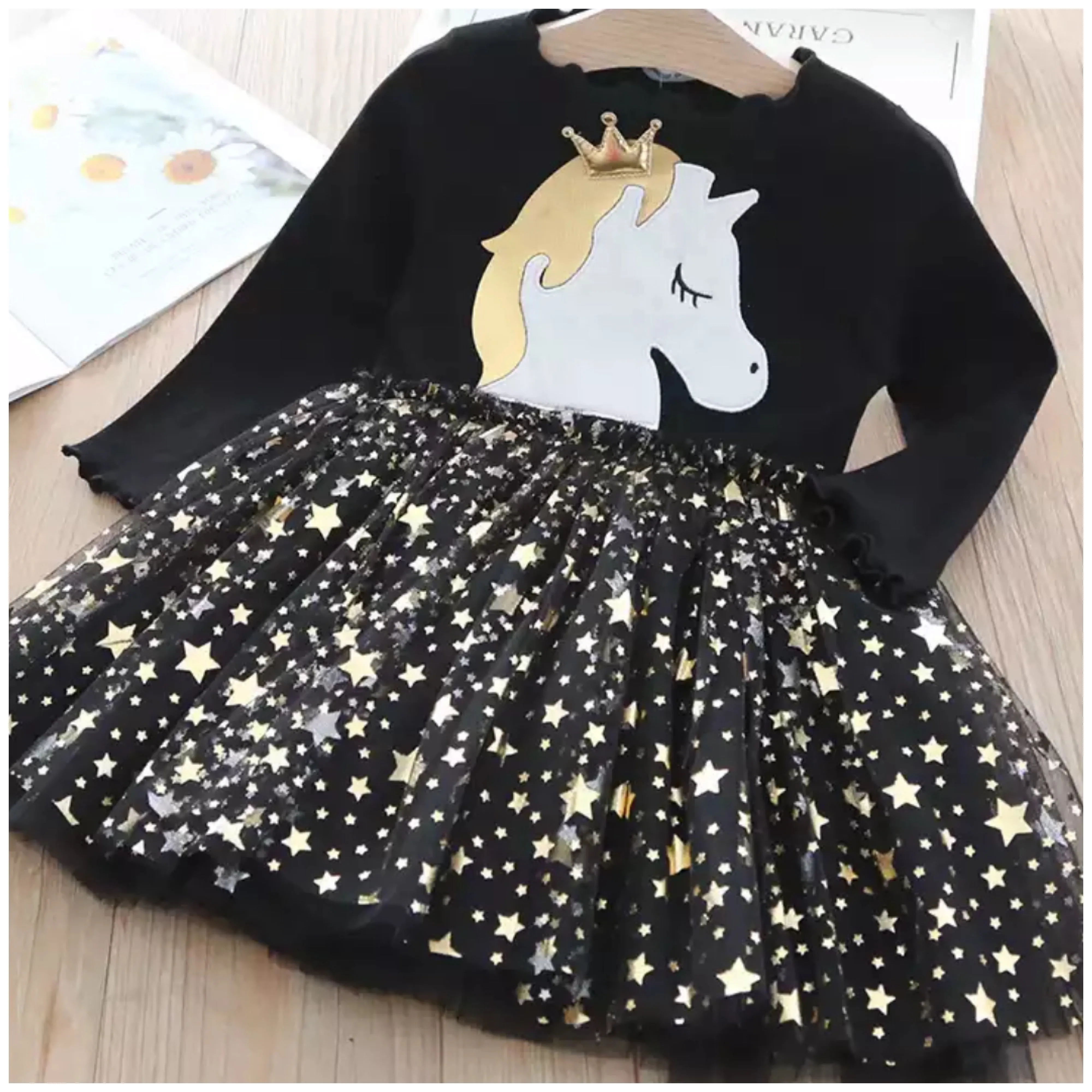 Long Sleeve Unicorn Tutu Dress