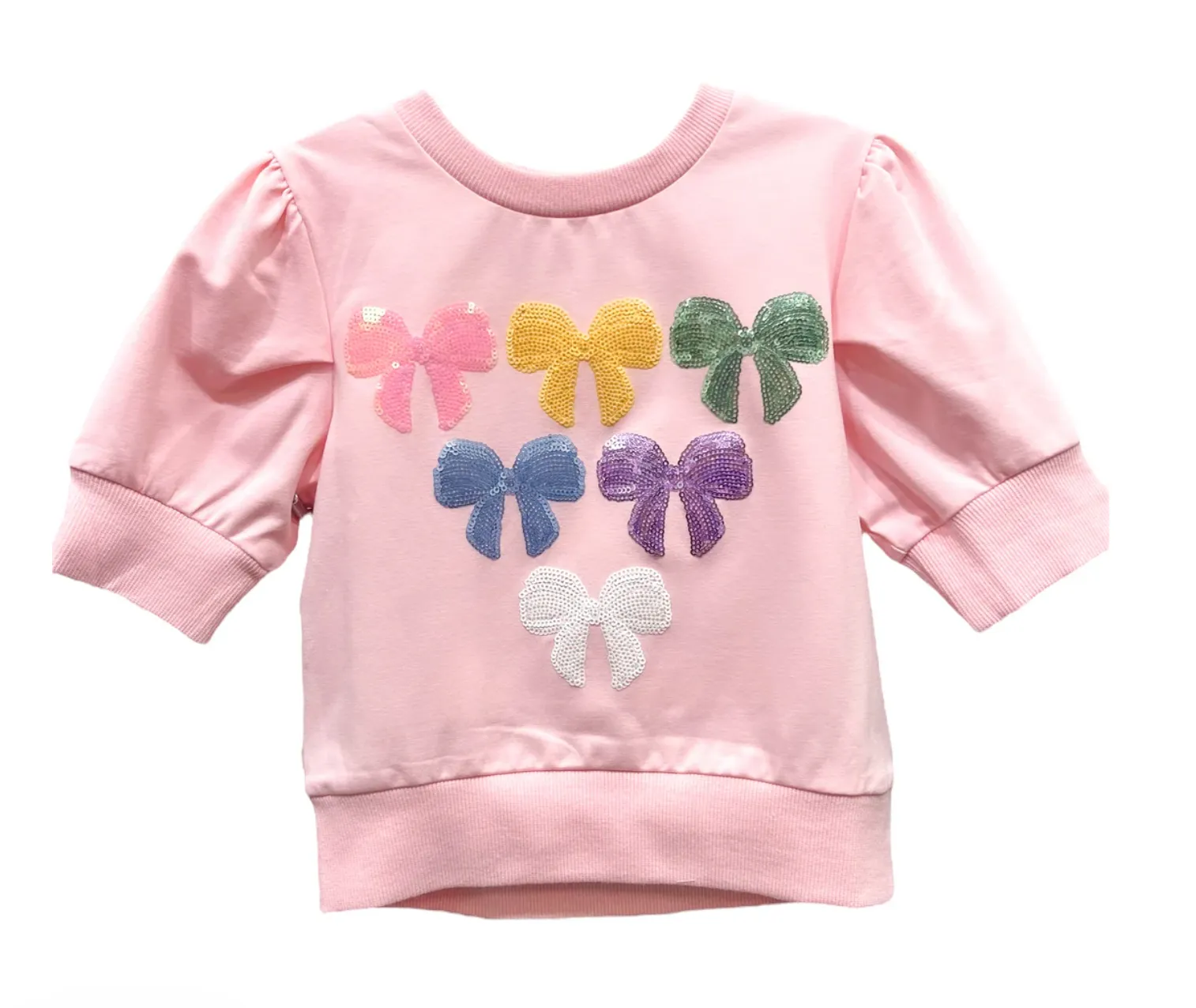 Lulu Bebe Lily Bows Sequin Top