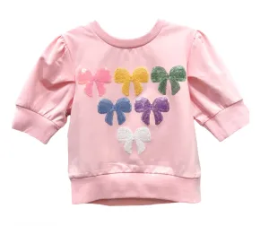 Lulu Bebe Lily Bows Sequin Top