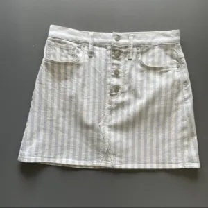 Madewell Stretch A-Line Mini Skirt in Pompano Stripe​​​​
