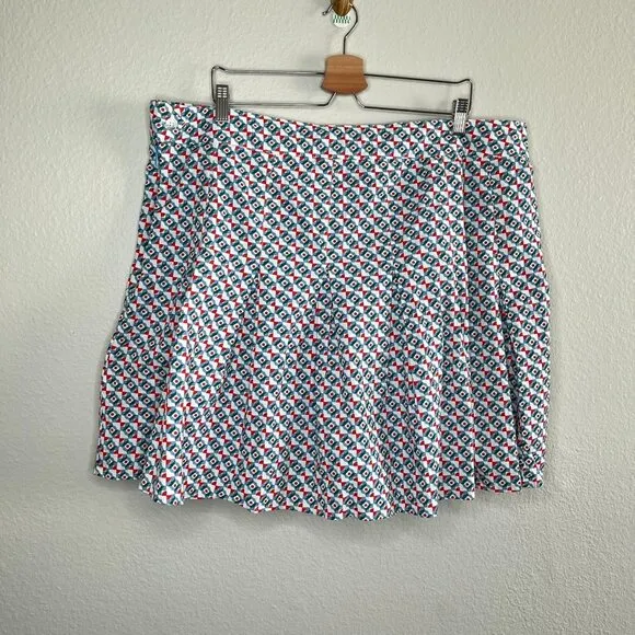 Maeve By Anthropologie Floral Geometric Pleated Cotton Skirt Size 18W