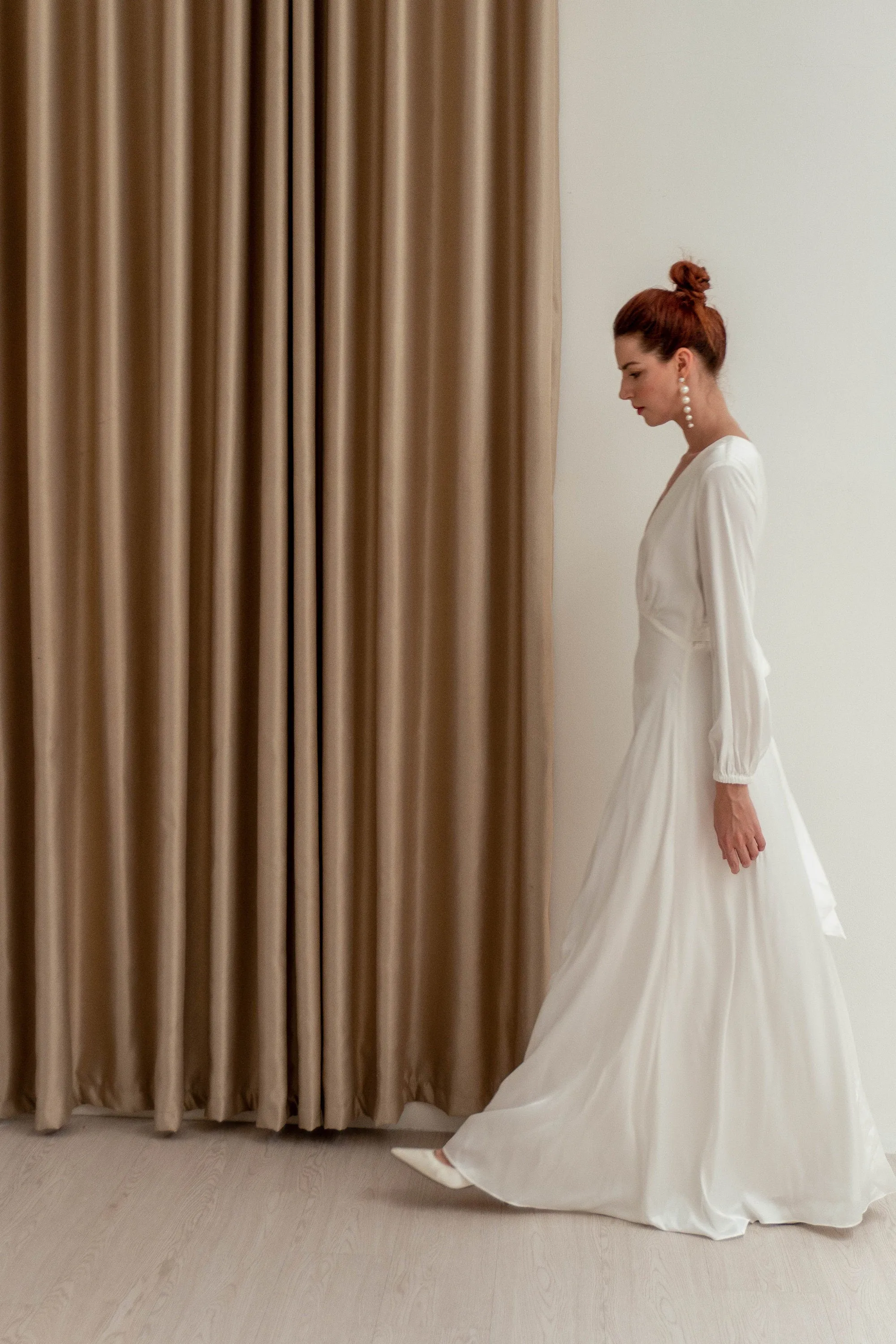 Maureen Long Sleeves Floor Length Dress