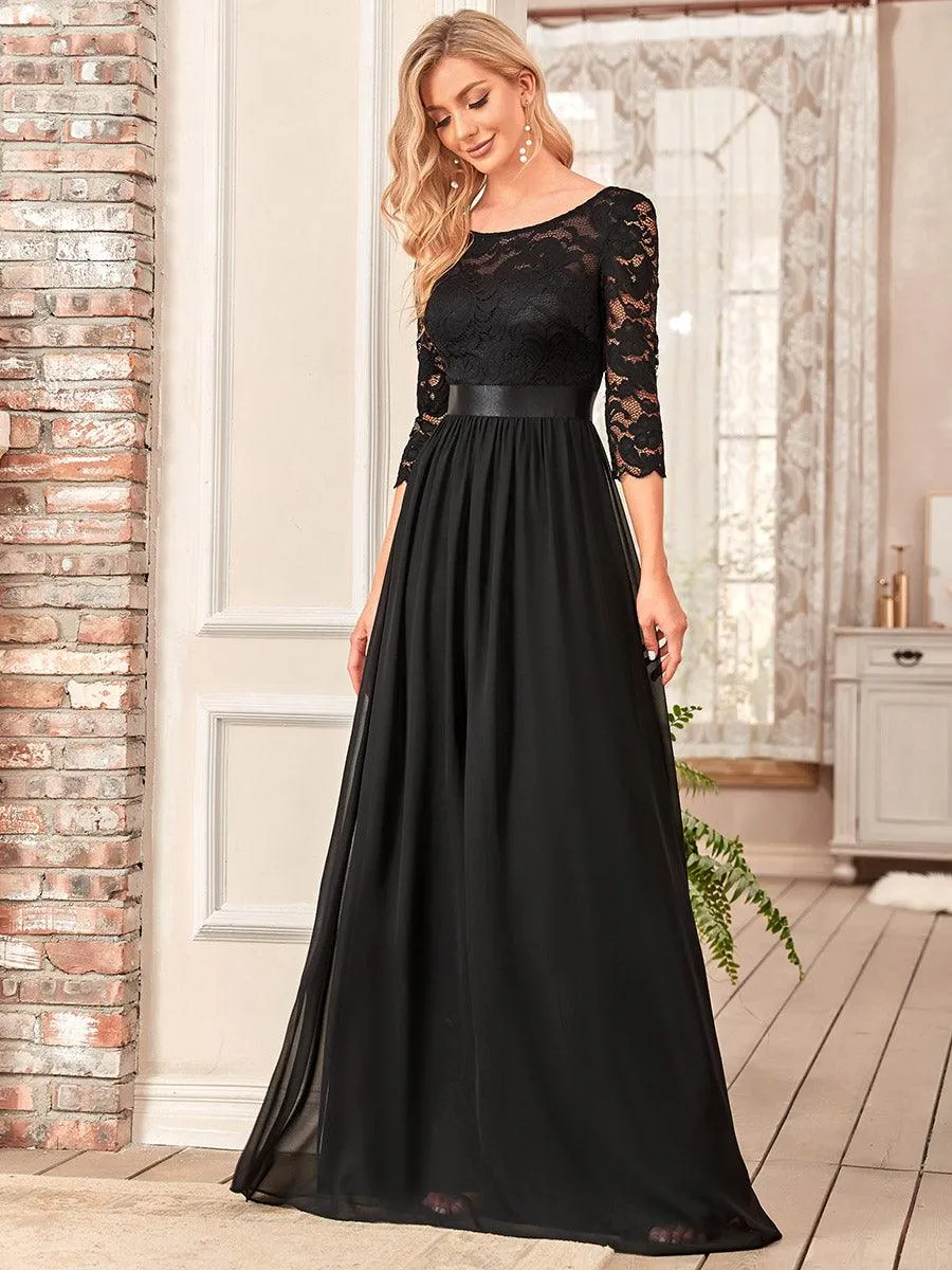 MEILLEURS CHOIX Robe de soirée à manches longues