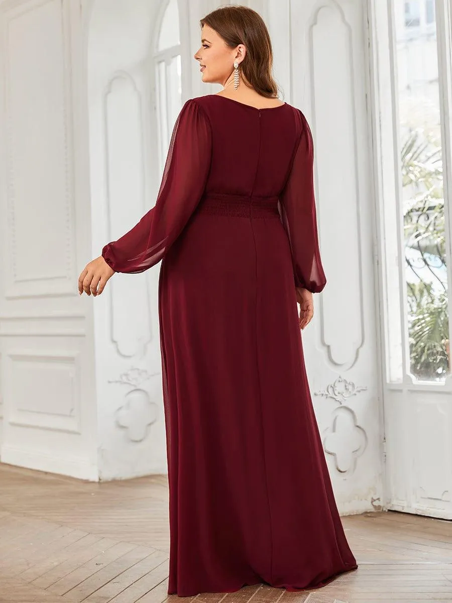 MEILLEURS CHOIX Robe de soirée à manches longues