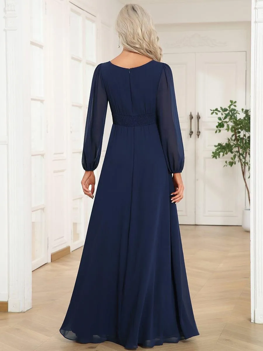 MEILLEURS CHOIX Robe de soirée à manches longues