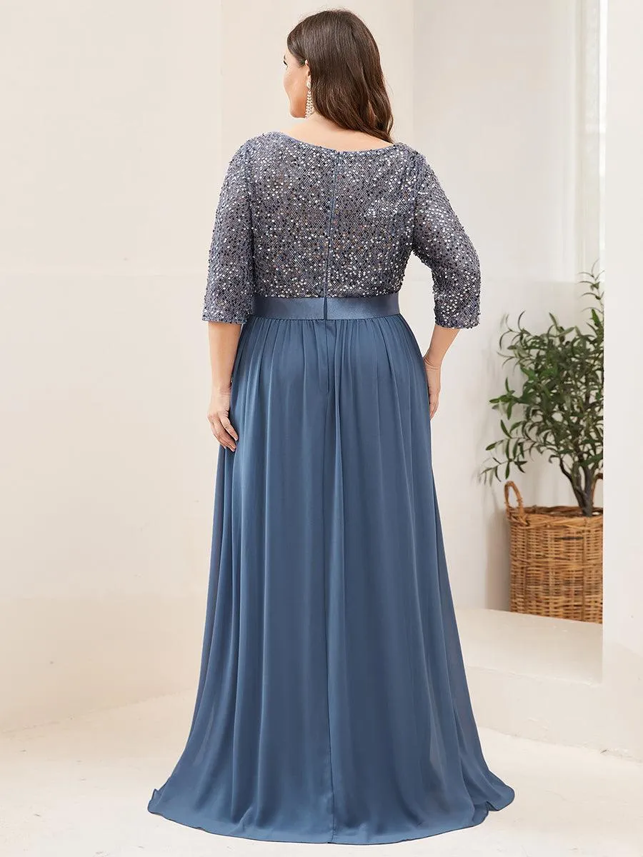 MEILLEURS CHOIX Robe de soirée à manches longues