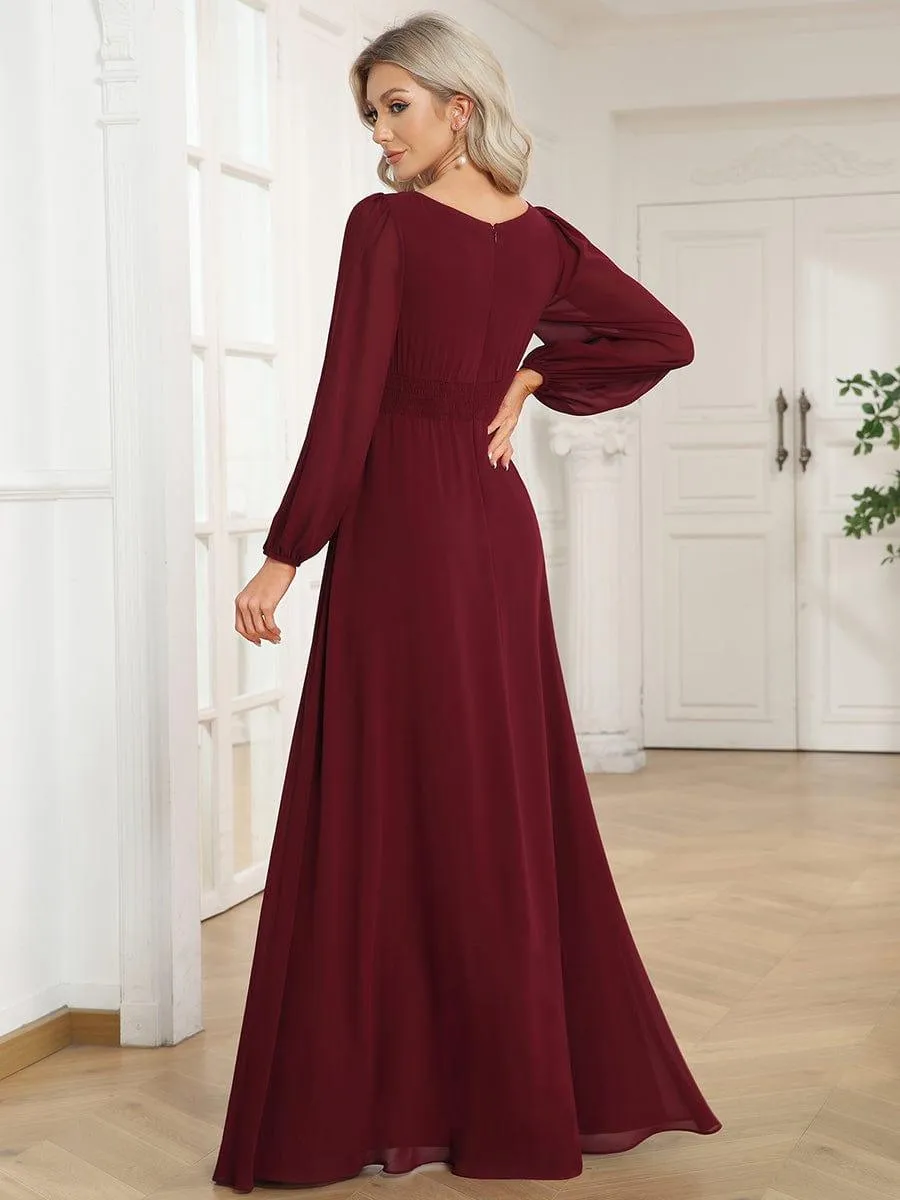 MEILLEURS CHOIX Robe de soirée à manches longues