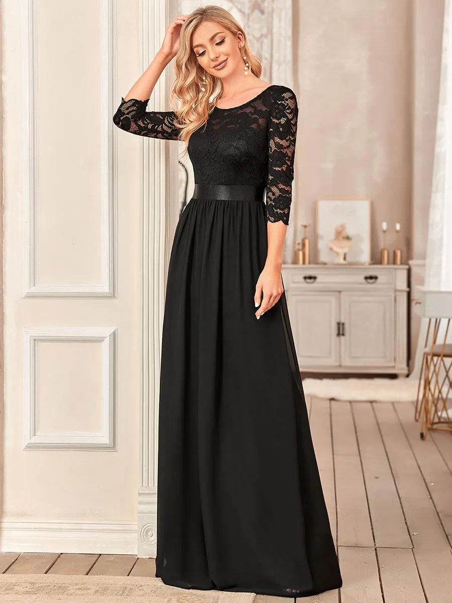 MEILLEURS CHOIX Robe de soirée à manches longues