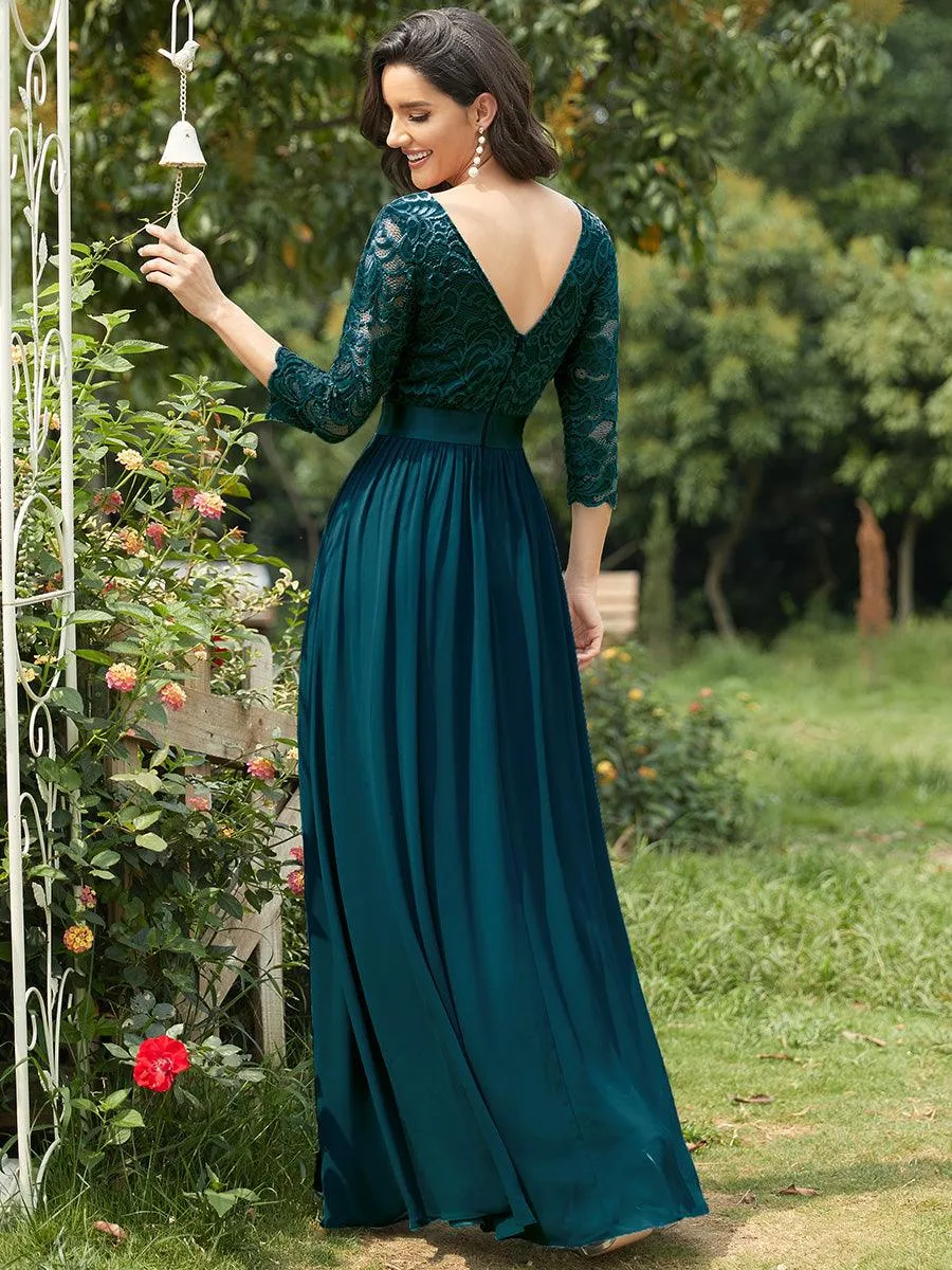 MEILLEURS CHOIX Robe de soirée à manches longues