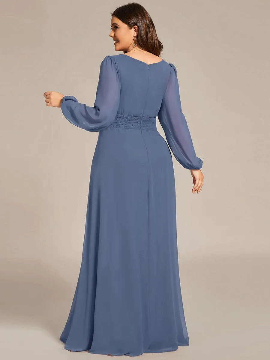 MEILLEURS CHOIX Robe de soirée à manches longues