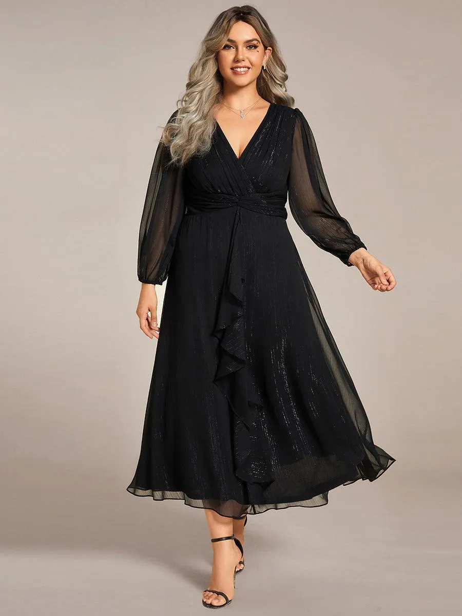 MEILLEURS CHOIX Robe de soirée à manches longues