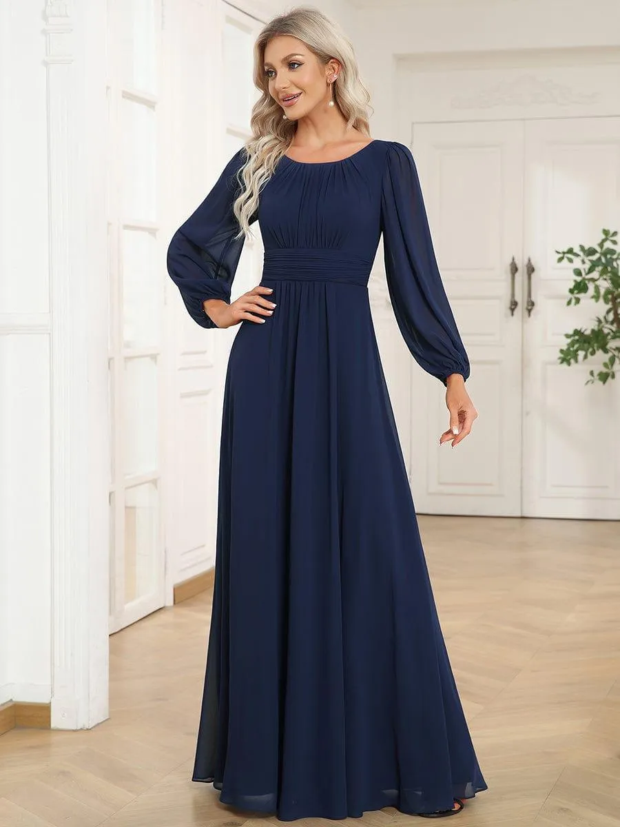 MEILLEURS CHOIX Robe de soirée à manches longues