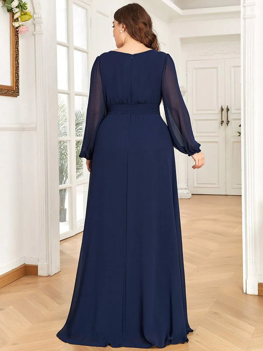 MEILLEURS CHOIX Robe de soirée à manches longues