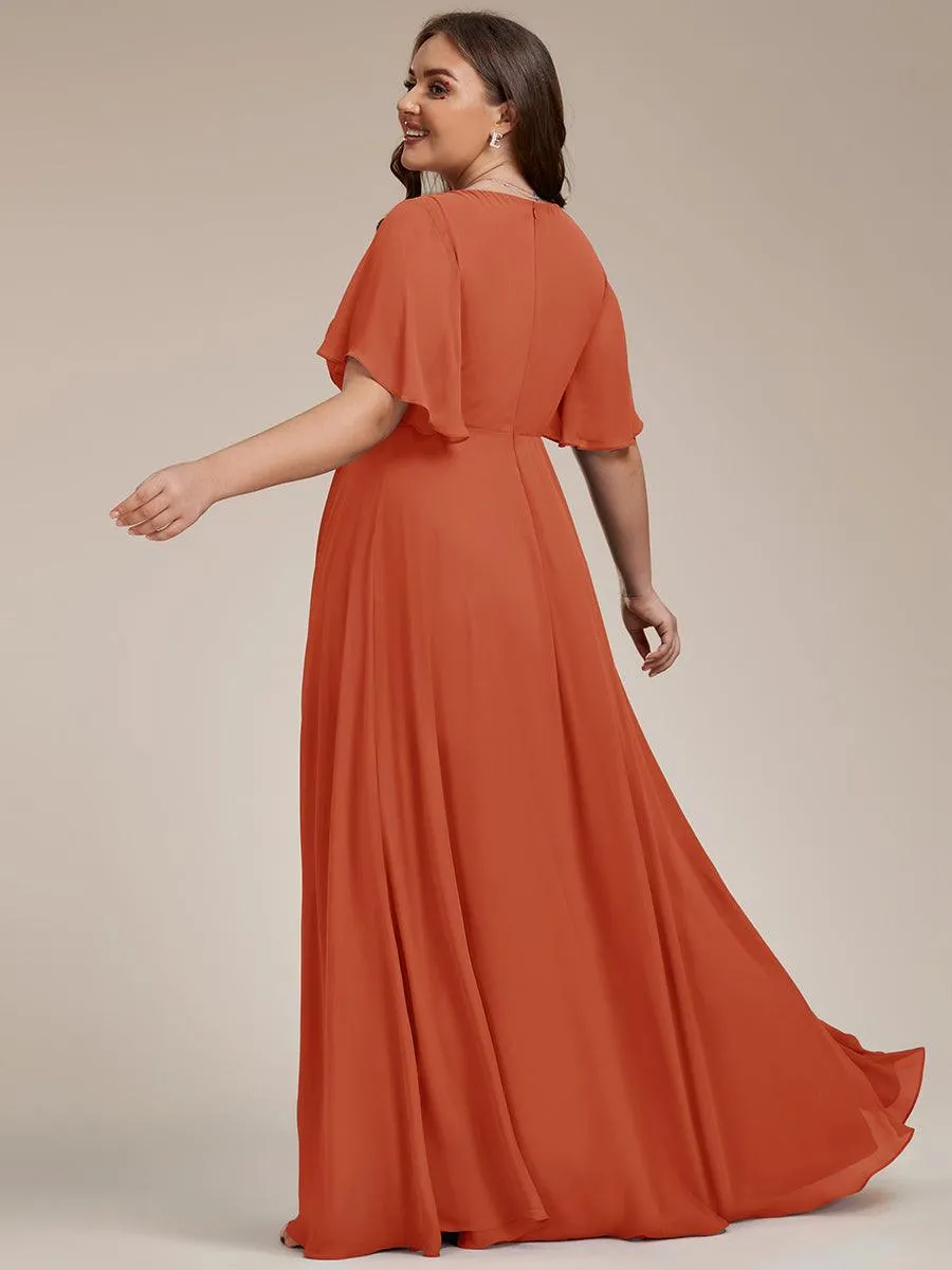 MEILLEURS CHOIX Robe orange brûlée
