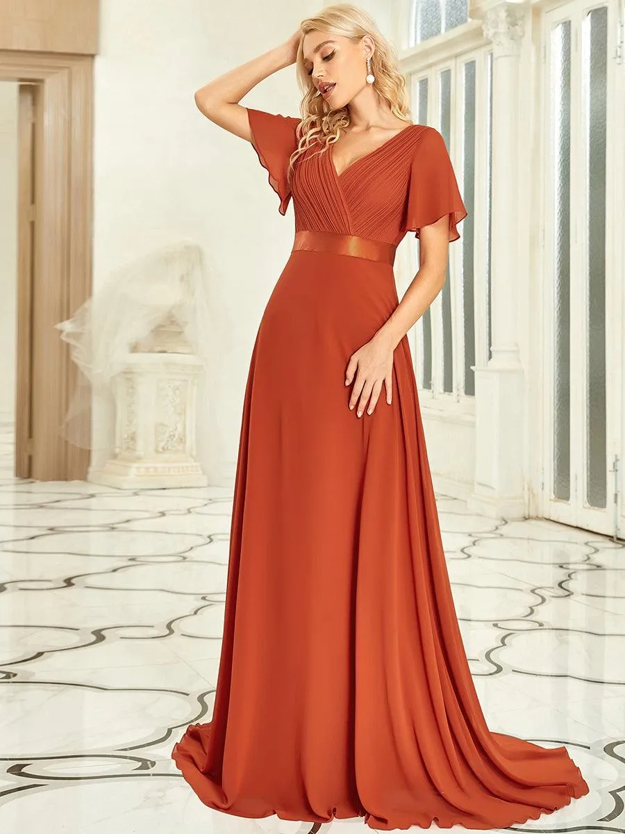 MEILLEURS CHOIX Robe orange brûlée