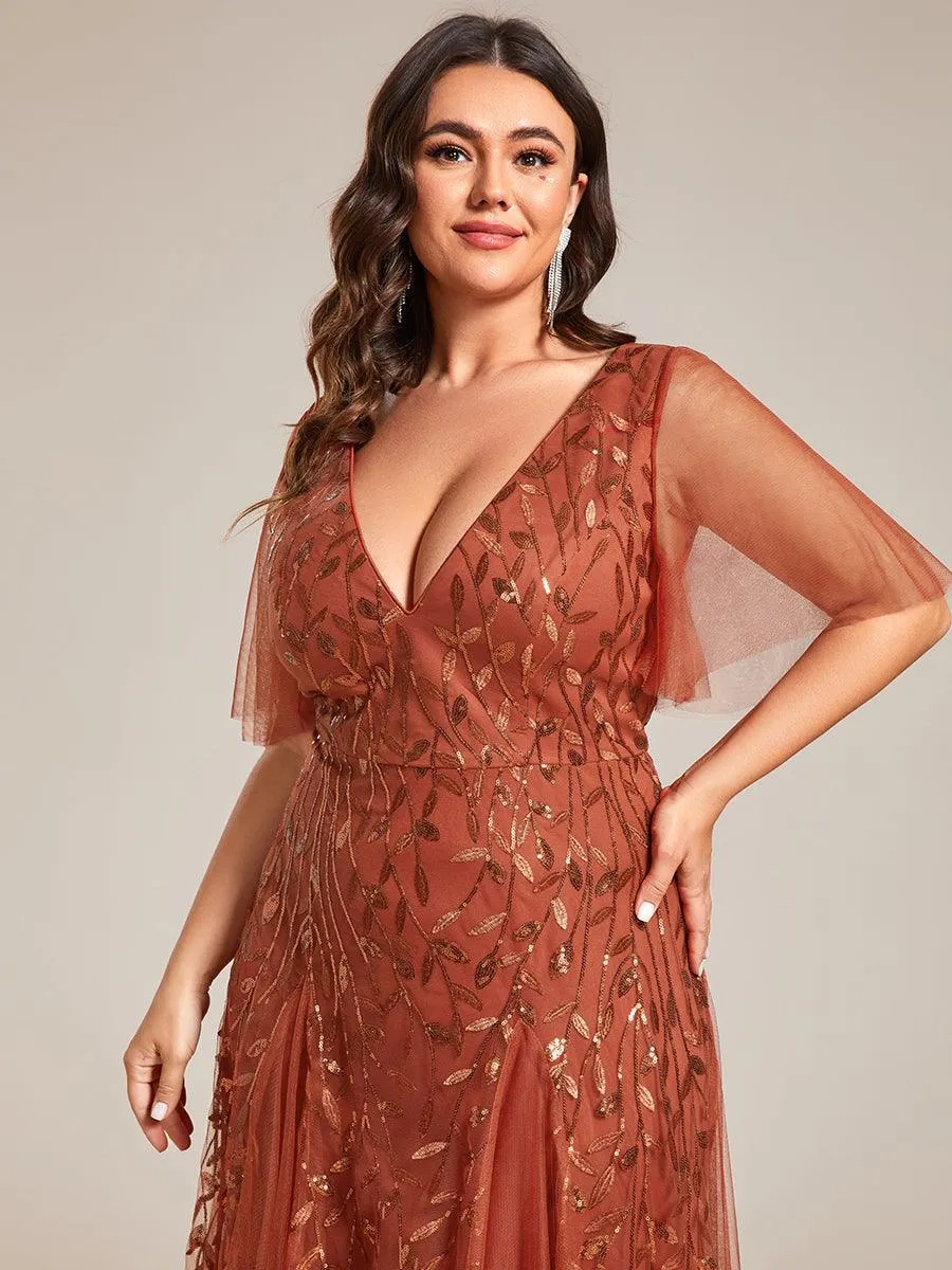 MEILLEURS CHOIX Robe orange brûlée