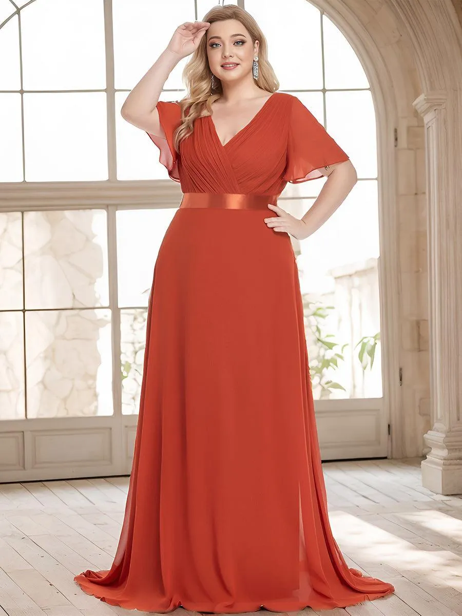 MEILLEURS CHOIX Robe orange brûlée