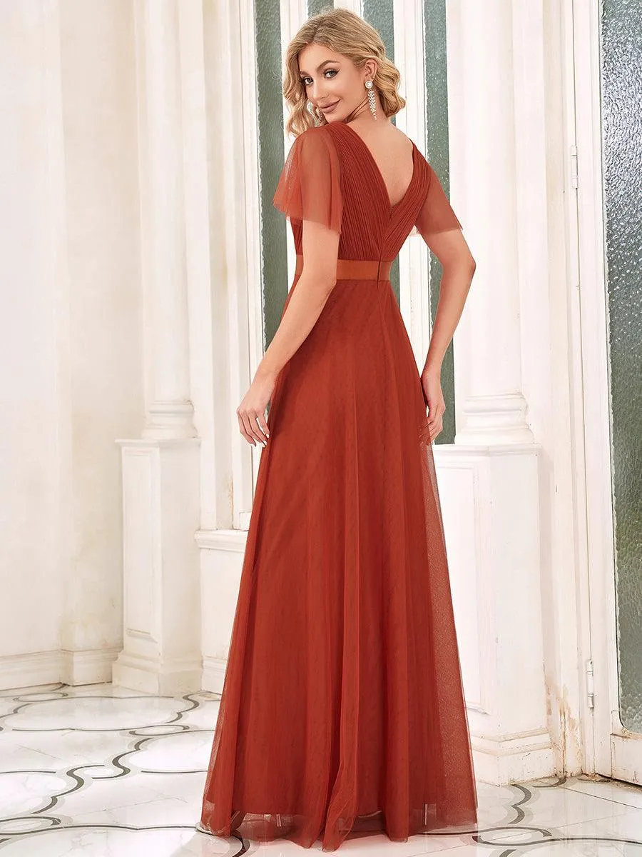 MEILLEURS CHOIX Robe orange brûlée