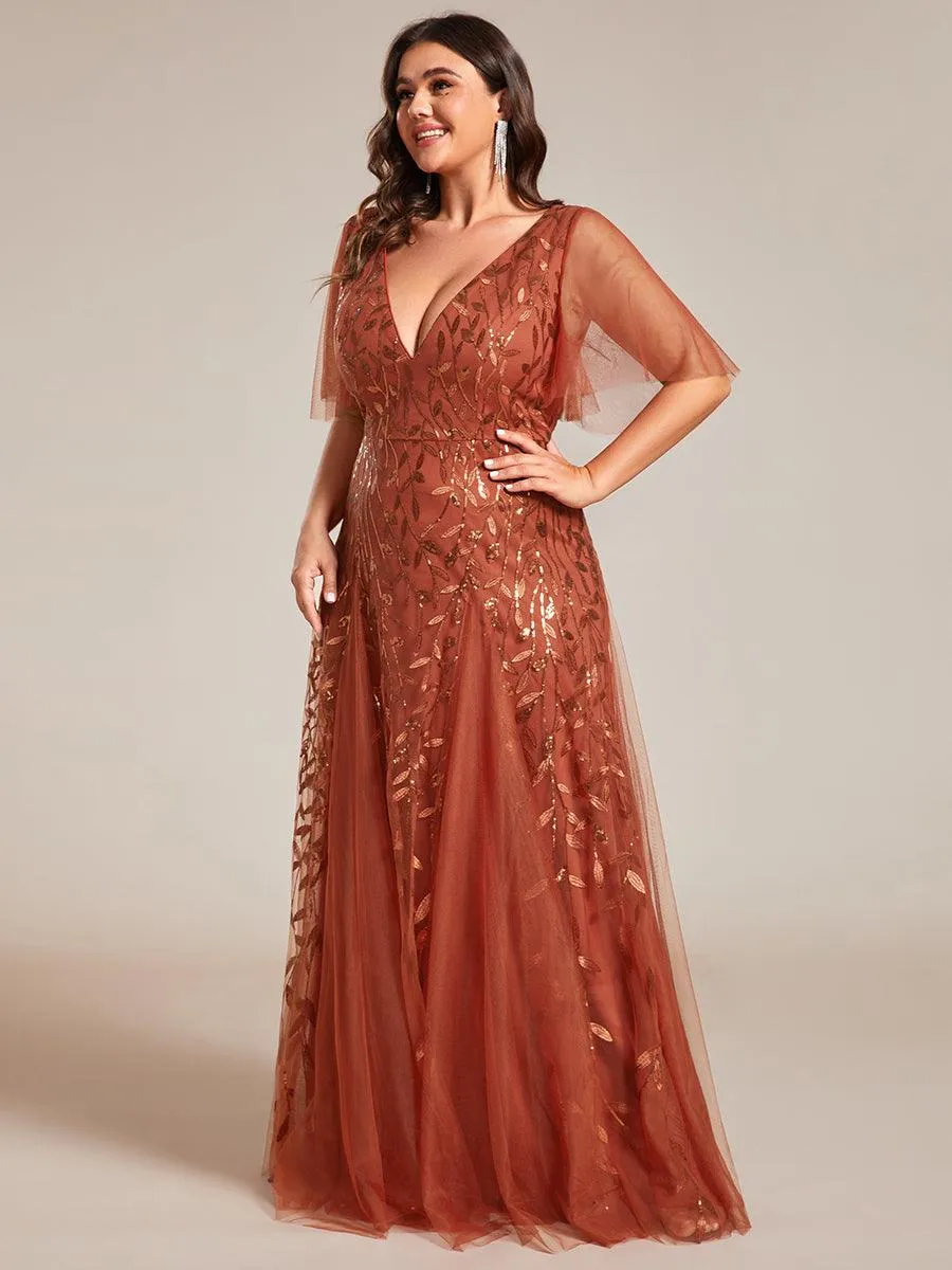 MEILLEURS CHOIX Robe orange brûlée