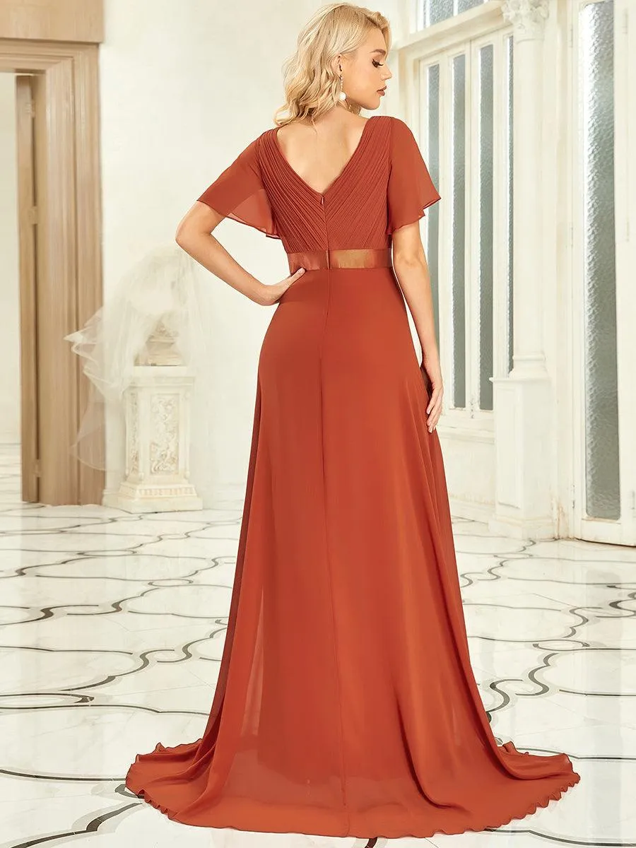 MEILLEURS CHOIX Robe orange brûlée