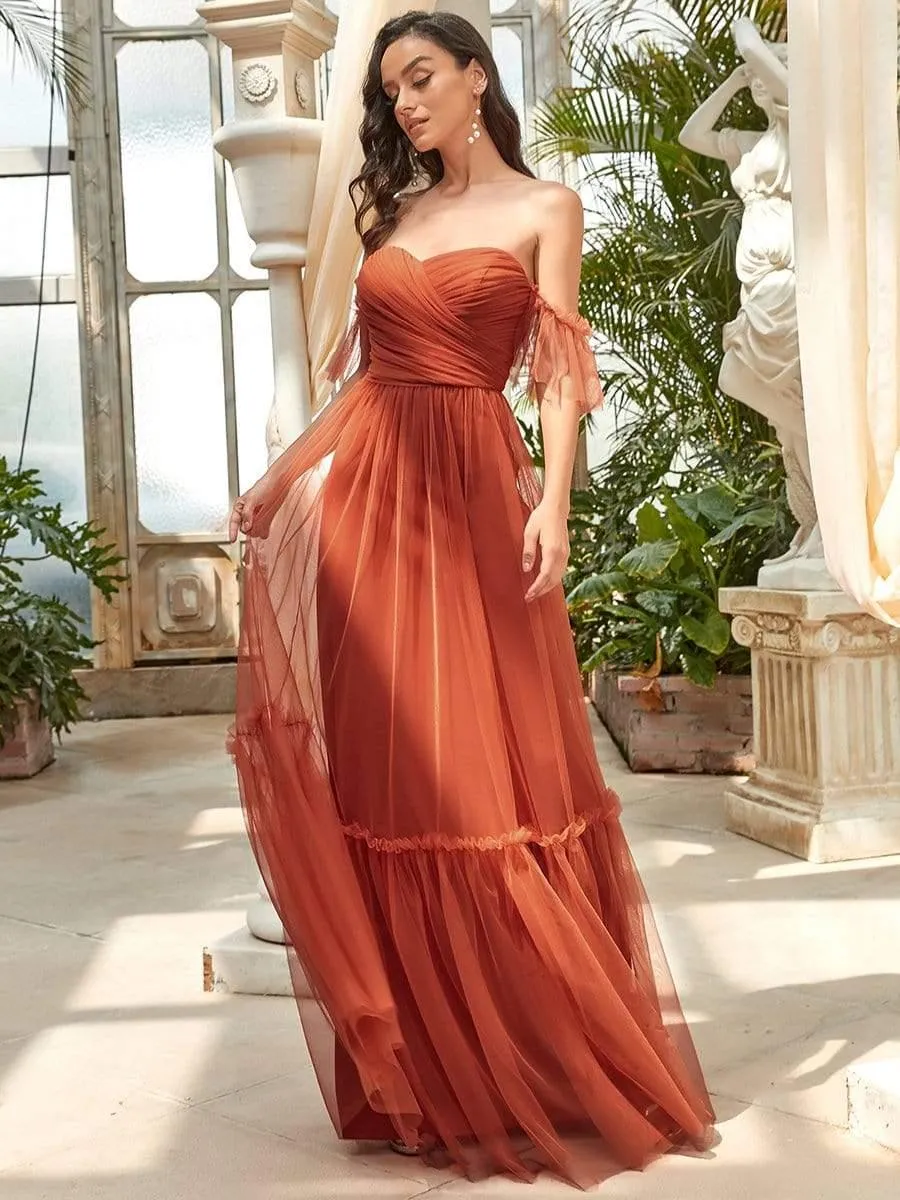 MEILLEURS CHOIX Robe orange brûlée