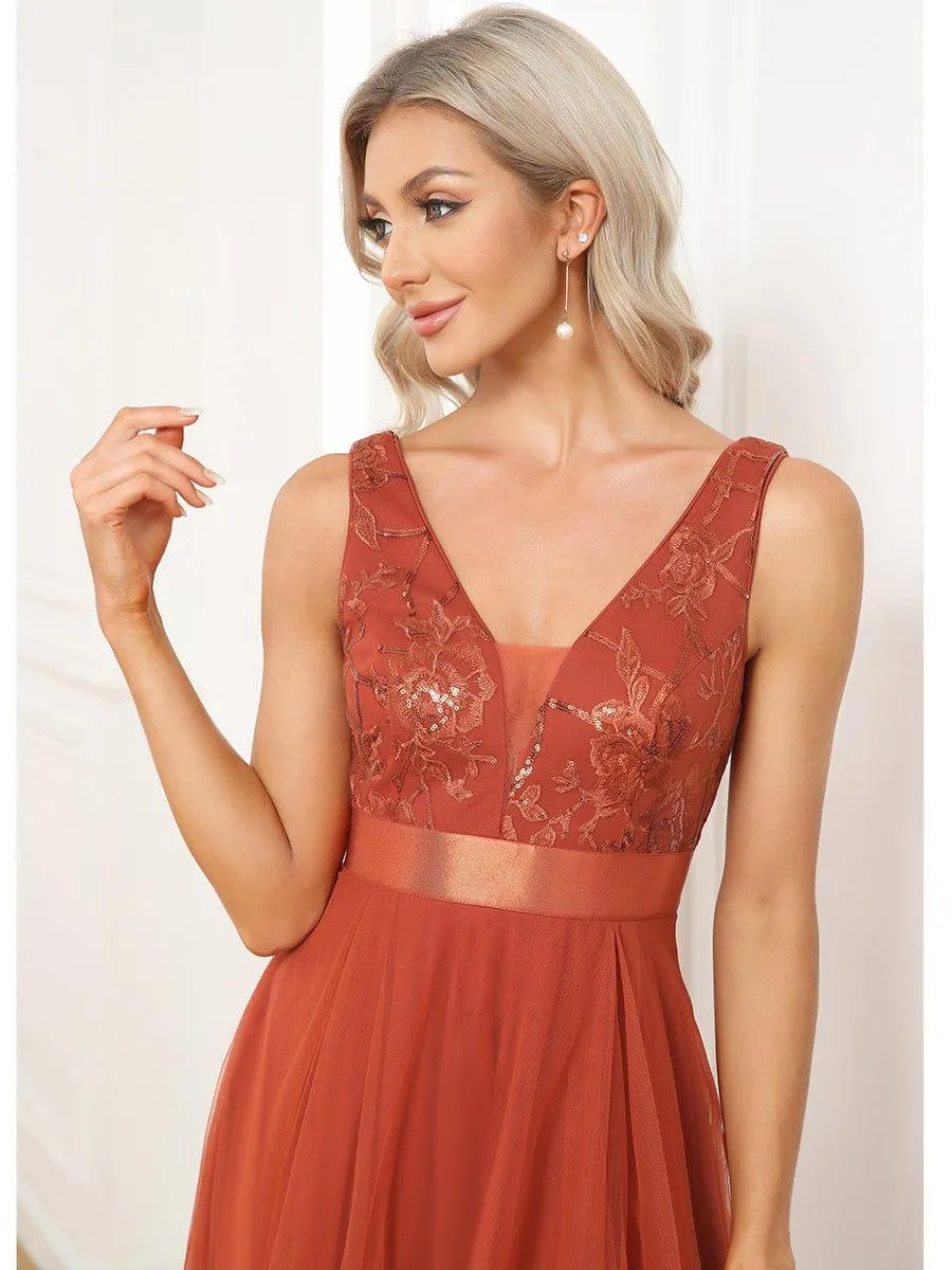 MEILLEURS CHOIX Robe orange brûlée