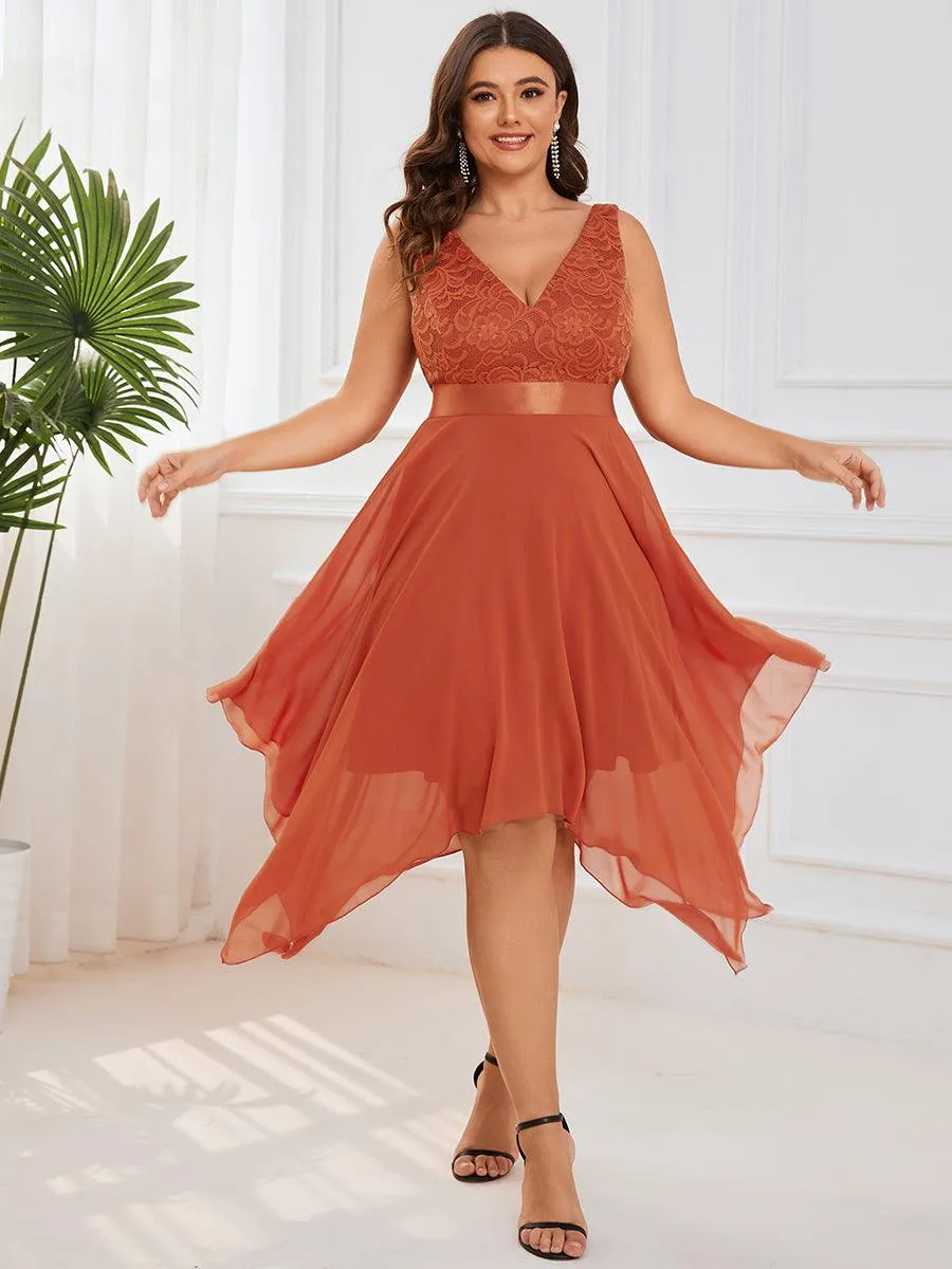 MEILLEURS CHOIX Robe orange brûlée