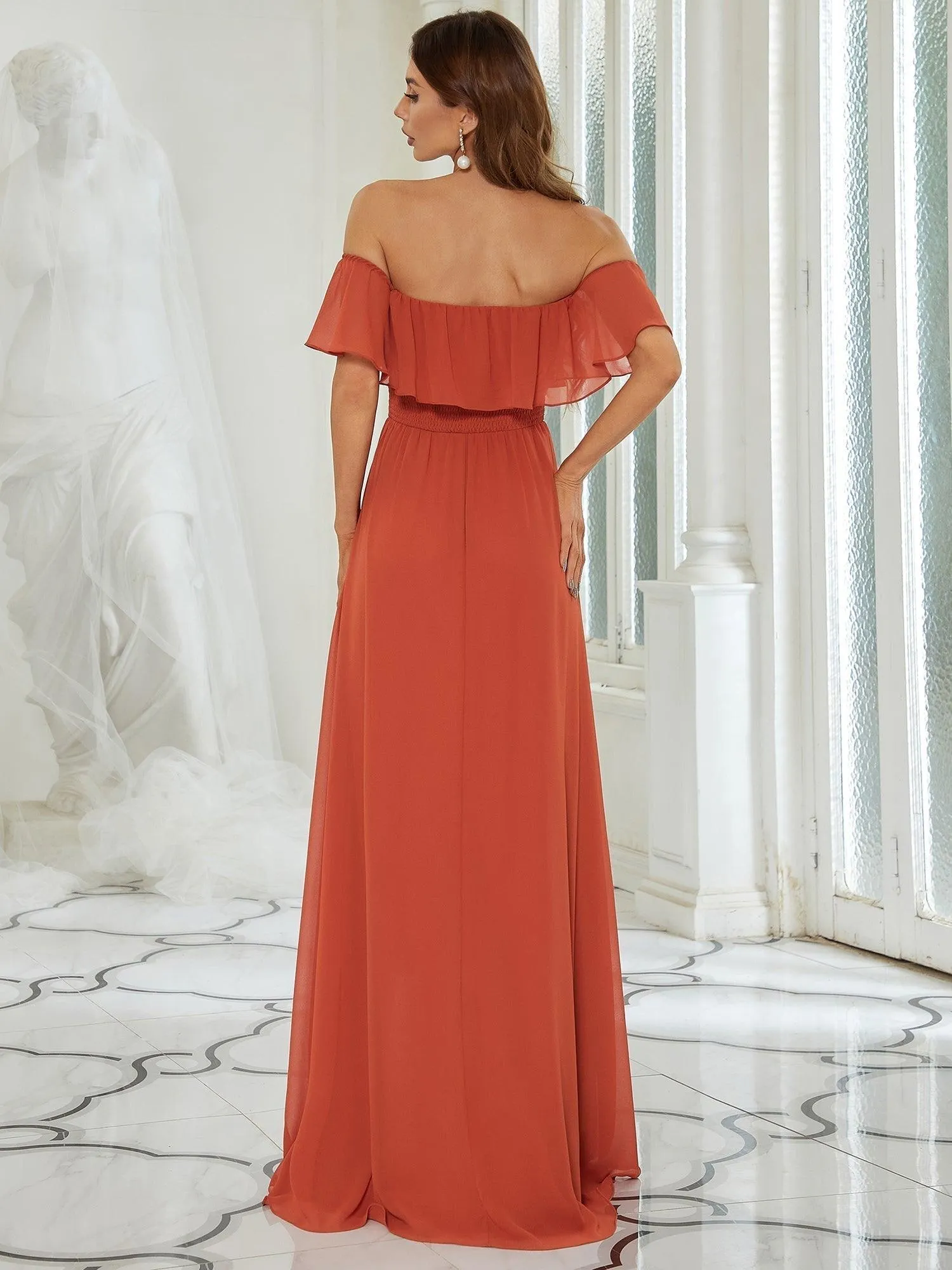 MEILLEURS CHOIX Robe orange brûlée