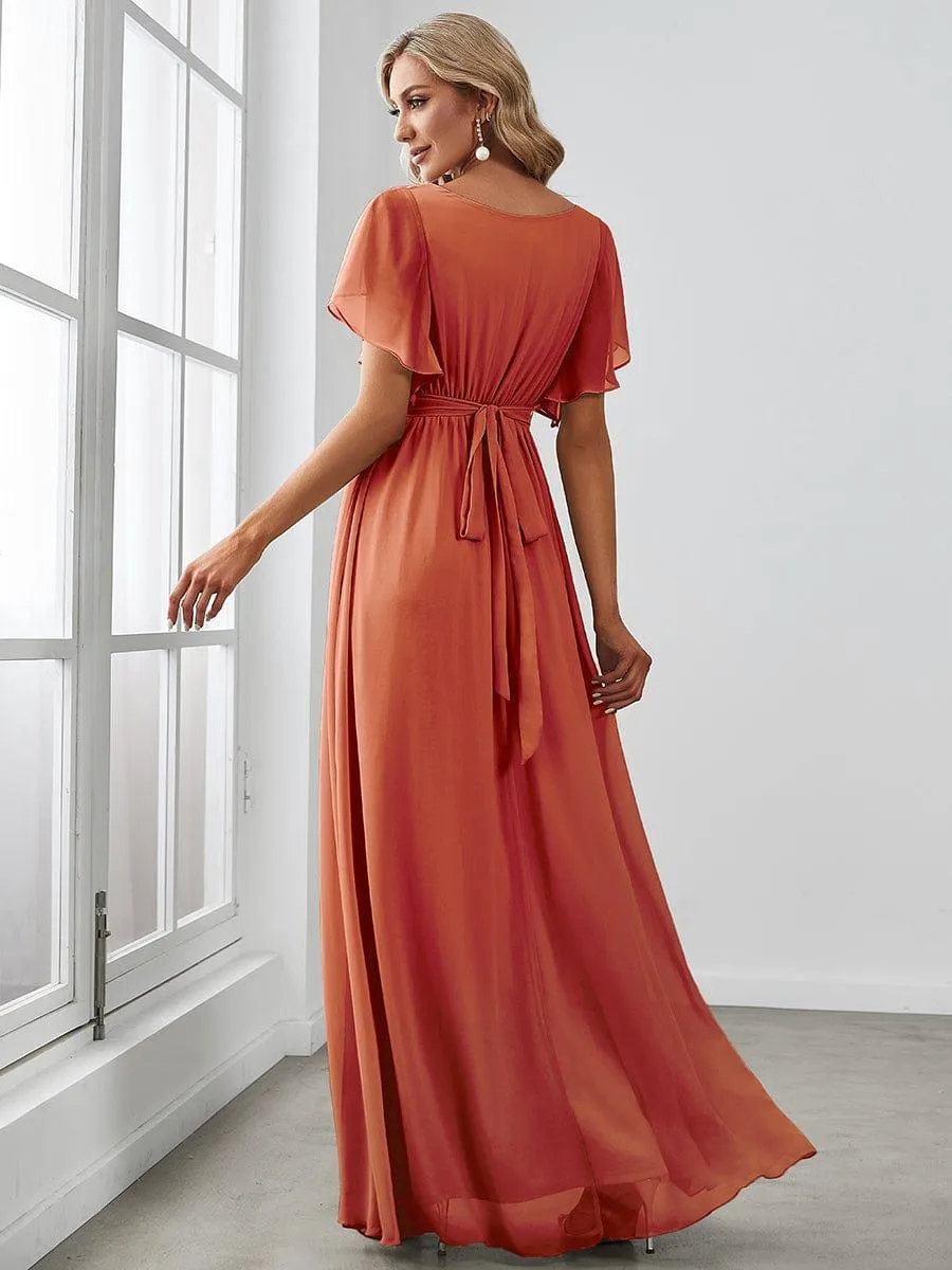 MEILLEURS CHOIX Robe orange brûlée