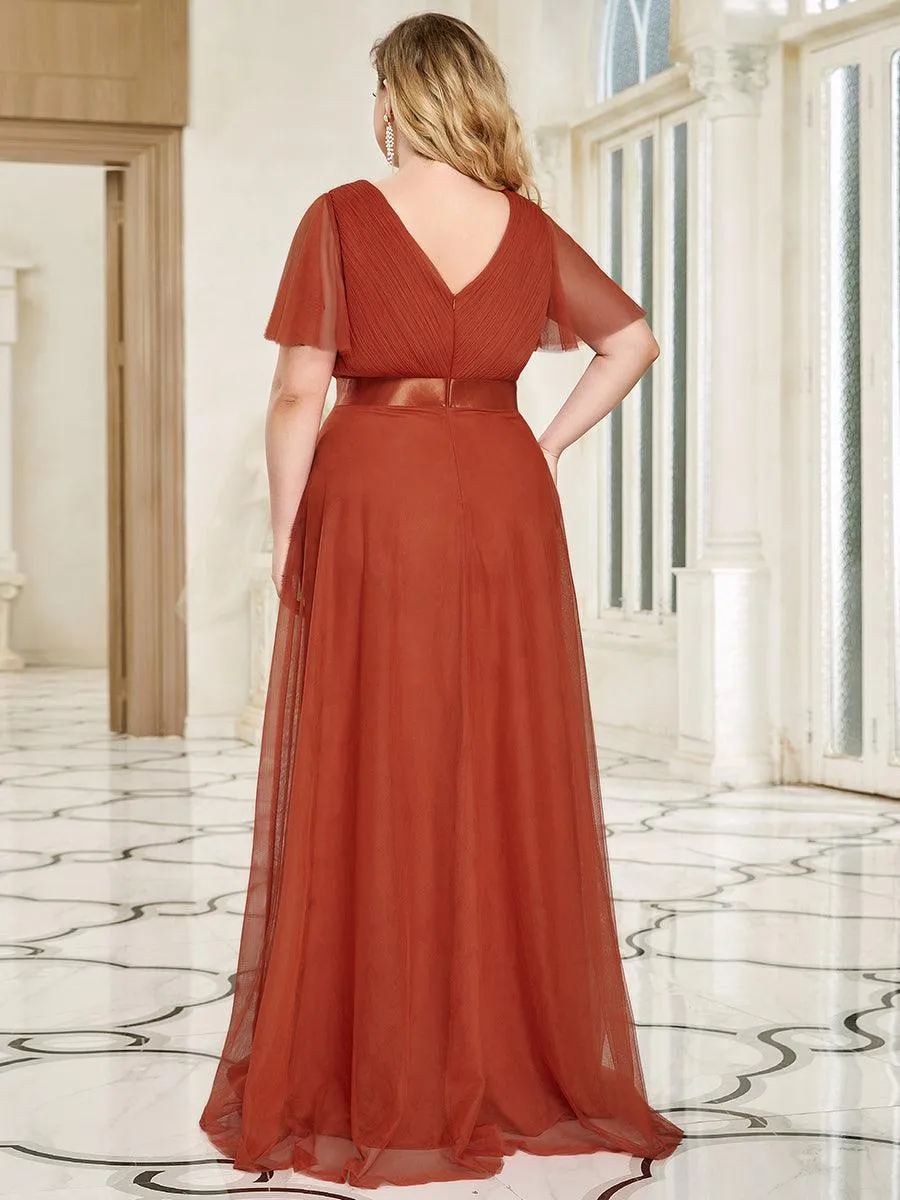MEILLEURS CHOIX Robe orange brûlée