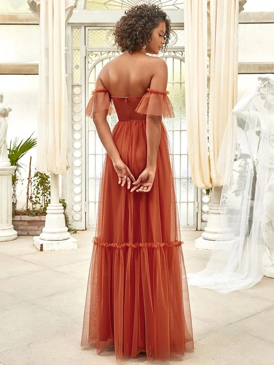 MEILLEURS CHOIX Robe orange brûlée