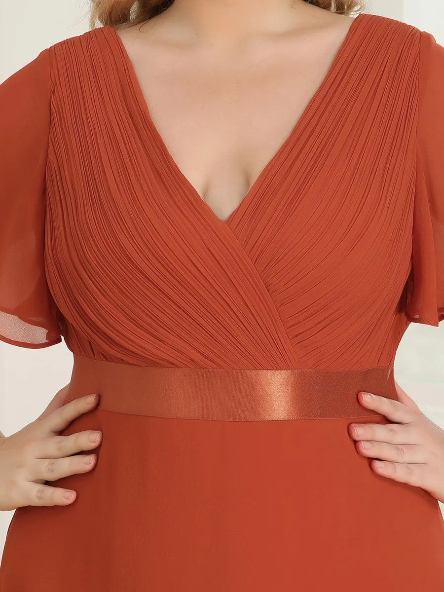 MEILLEURS CHOIX Robe orange brûlée
