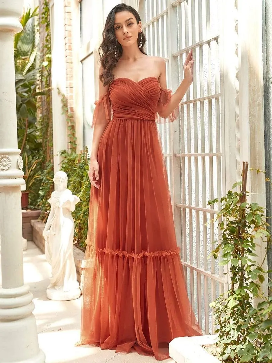 MEILLEURS CHOIX Robe orange brûlée