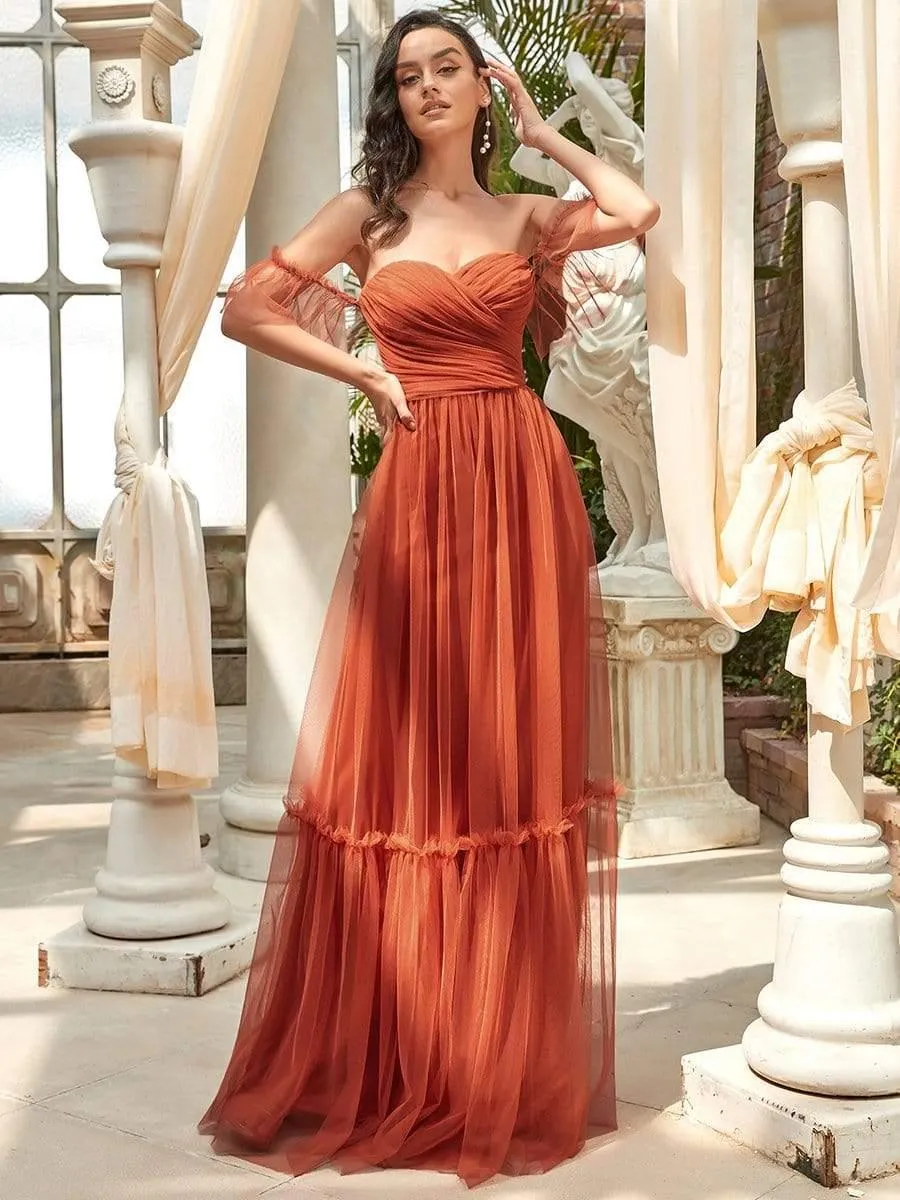 MEILLEURS CHOIX Robe orange brûlée