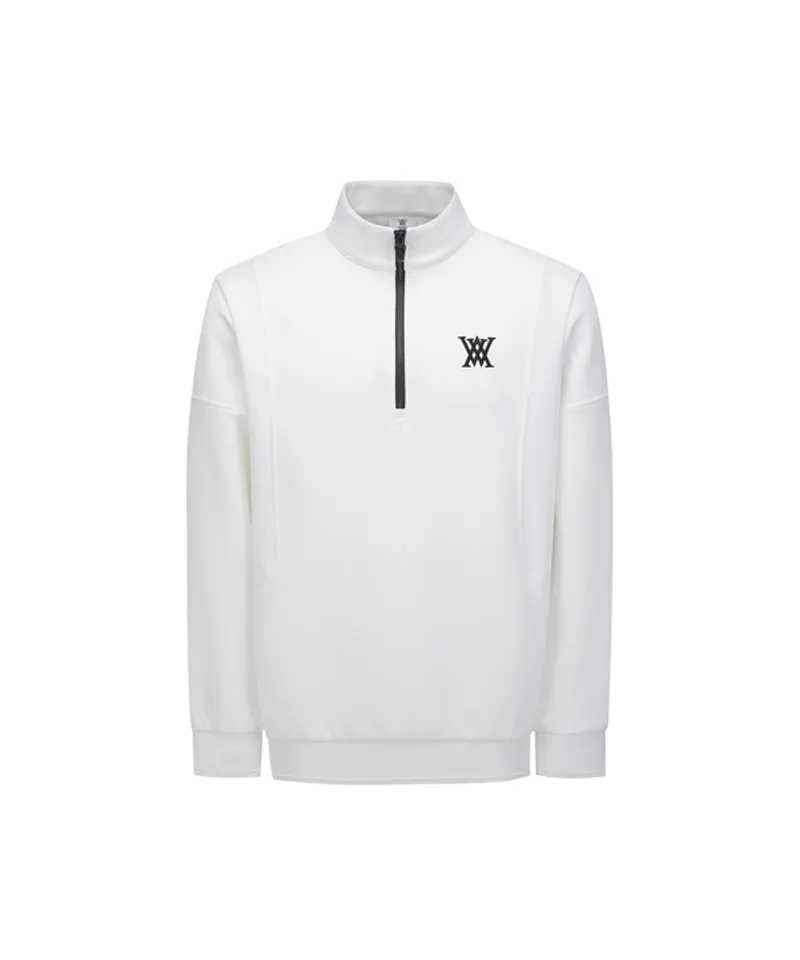 Men's Half Zip L/TS - Off-White
