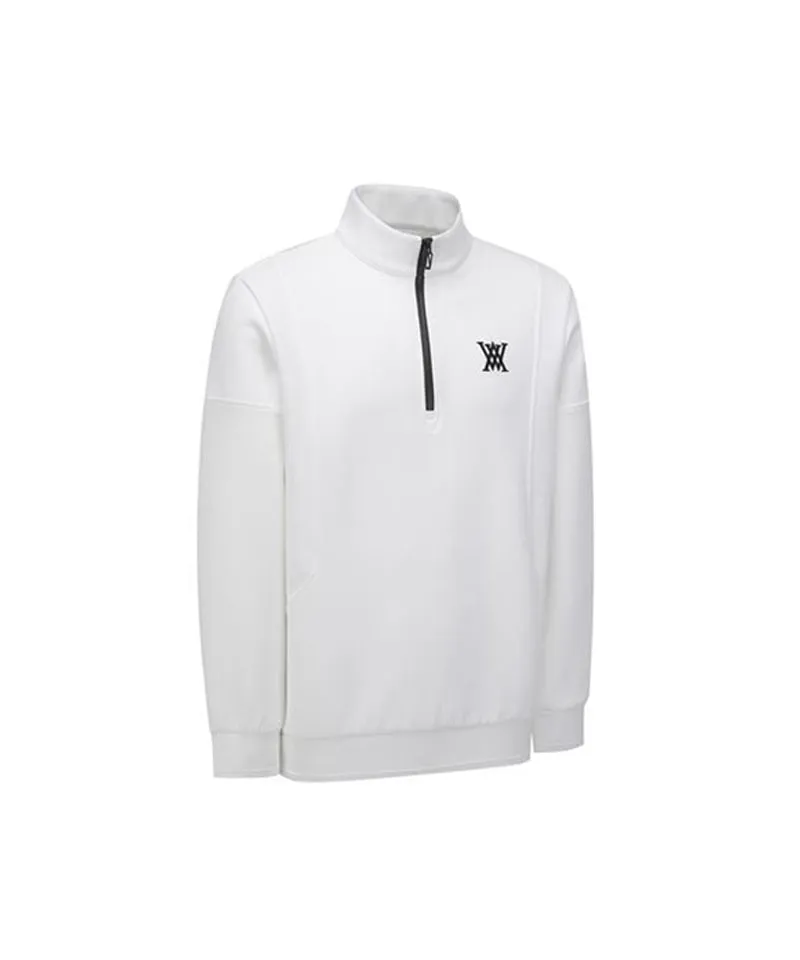 Men's Half Zip L/TS - Off-White