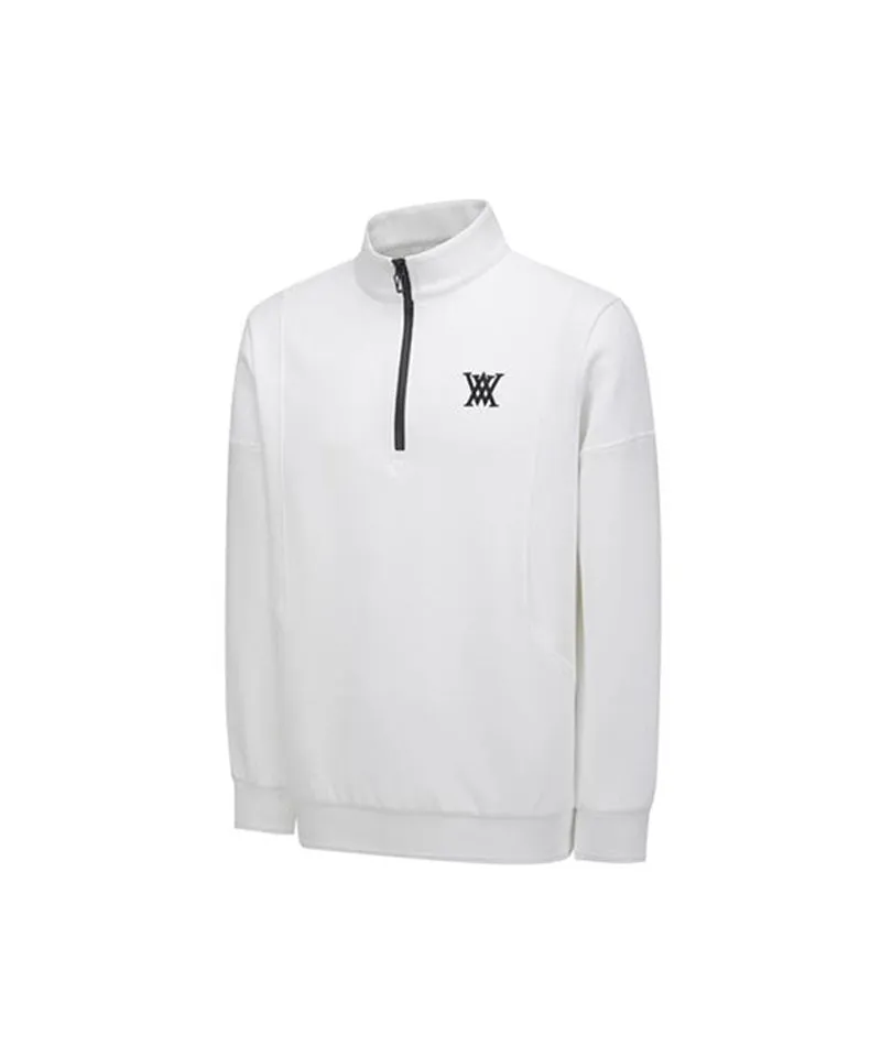 Men's Half Zip L/TS - Off-White