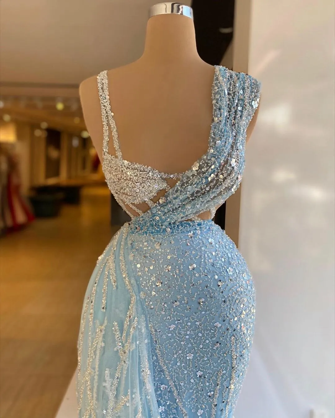 Mermaid Long Length Tulle Sexy Women Prom Pageant Gowns