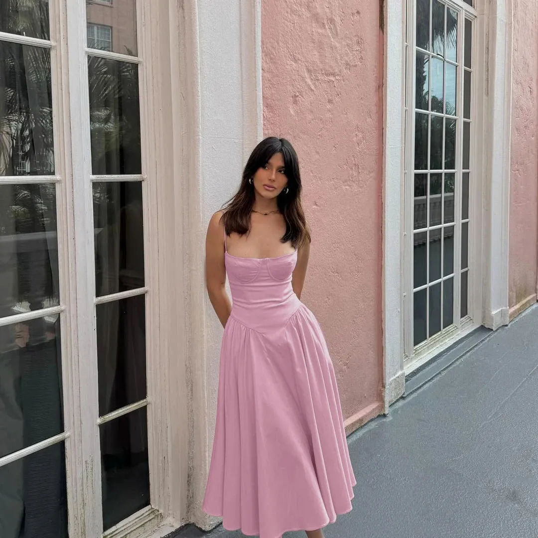 Mingmingxi Summer Midi A-Line Dress