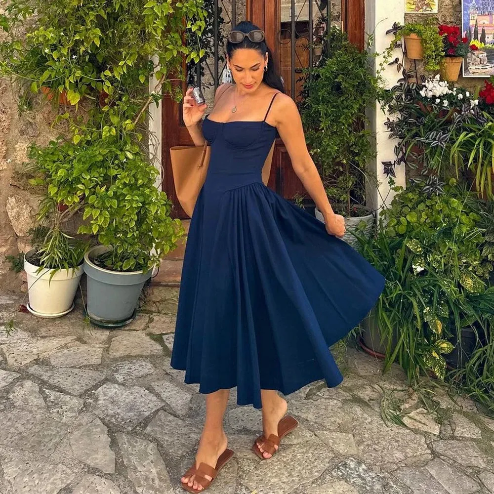 Mingmingxi Summer Midi A-Line Dress