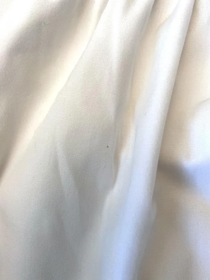 MISA Off the Shoulder Top Adeli White Cotton Size Extra Small Tie-Sleeve Blouse