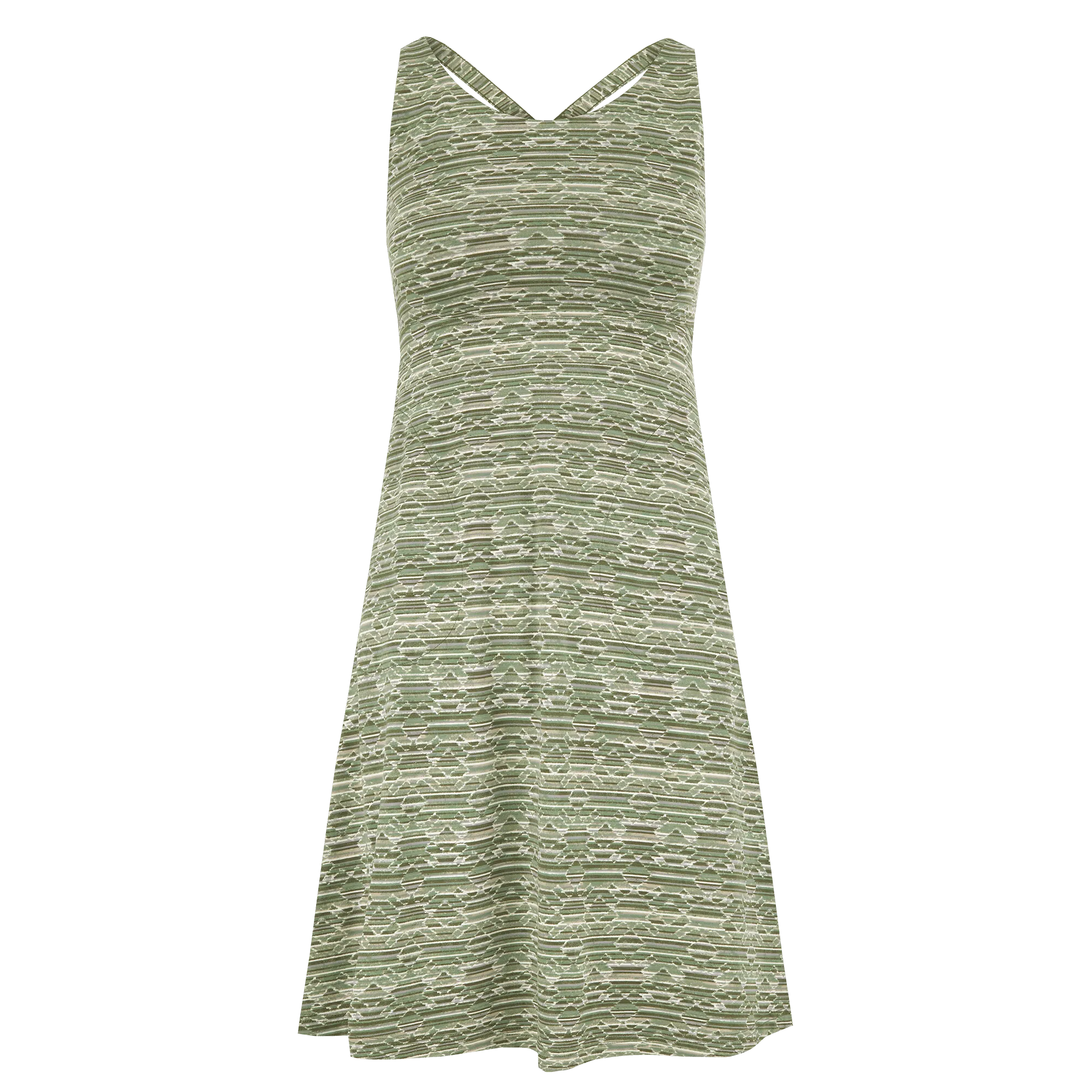Neha Dress - Evergreen Tribal Geo