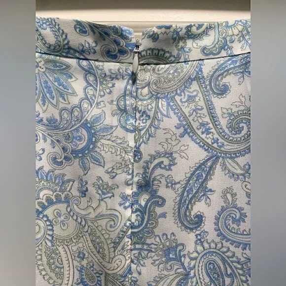 New Ann Taylor Paisley Tiered Flowy Flounce Skirt 10 Midi Below the Knee